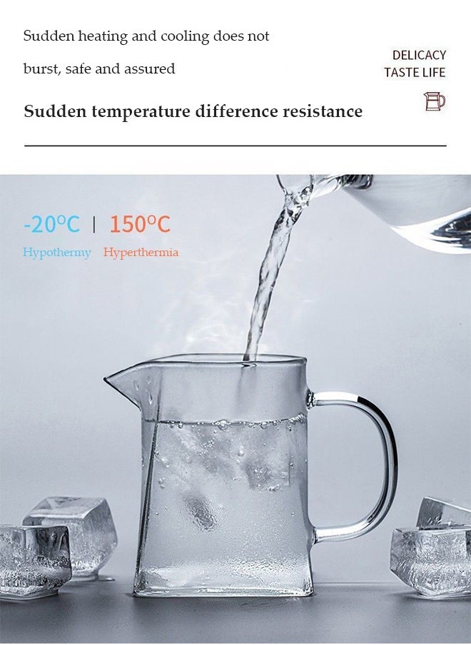 Generic - 550 ml Square Glass Teapot Tea Pot for using alone Clear Teapot Easy Clean Borosilicate Glass Teapot for Glass Teapots for Blooming Tea Loose Tea Flowering Tea - Image 1