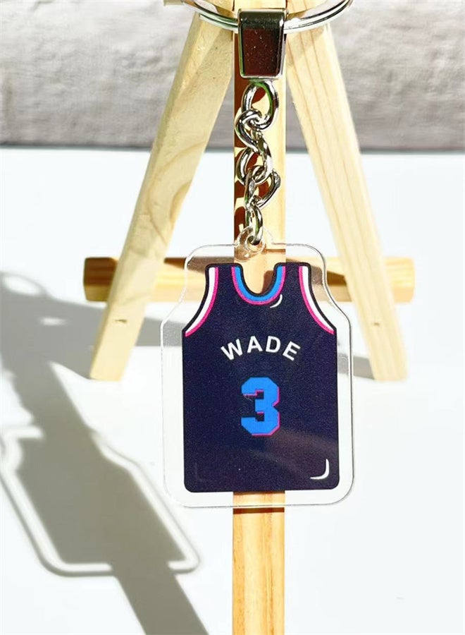 Commemorative Jersey Basketball Star Keychain Men And Women Schoolbag Car Pendant Accessories 