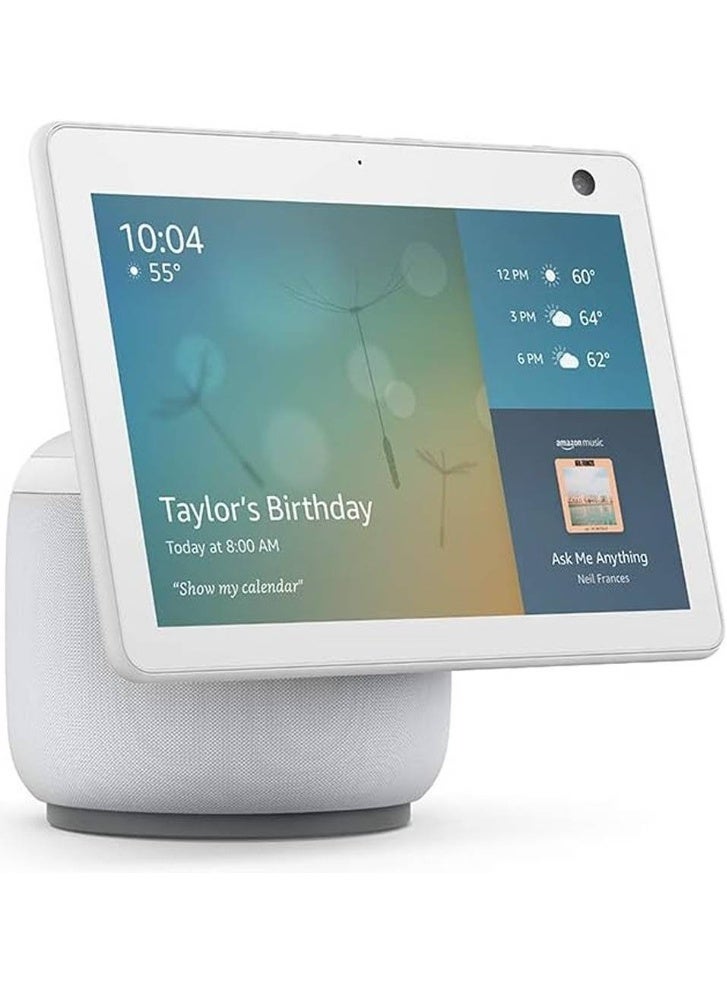 Amazon Ev Show 10 | 10" HD smart display with motion, bluetooth  Use your voice to control smart home devices, play music or the Quran, & more (speaks English & Khaleeji) white - Image 1