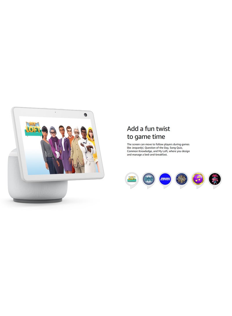 Amazon Ev Show 10 | 10" HD smart display with motion, bluetooth  Use your voice to control smart home devices, play music or the Quran, & more (speaks English & Khaleeji) white - Image 5