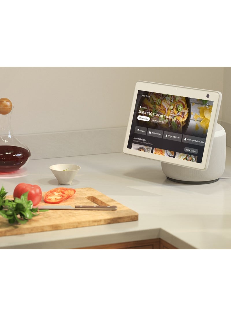 Amazon Ev Show 10 | 10" HD smart display with motion, bluetooth  Use your voice to control smart home devices, play music or the Quran, & more (speaks English & Khaleeji) white - Image 3