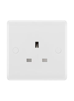 BG BG Nexus 13 Amp Socket Outlet Single Unswitched Round Edge  - Image 1