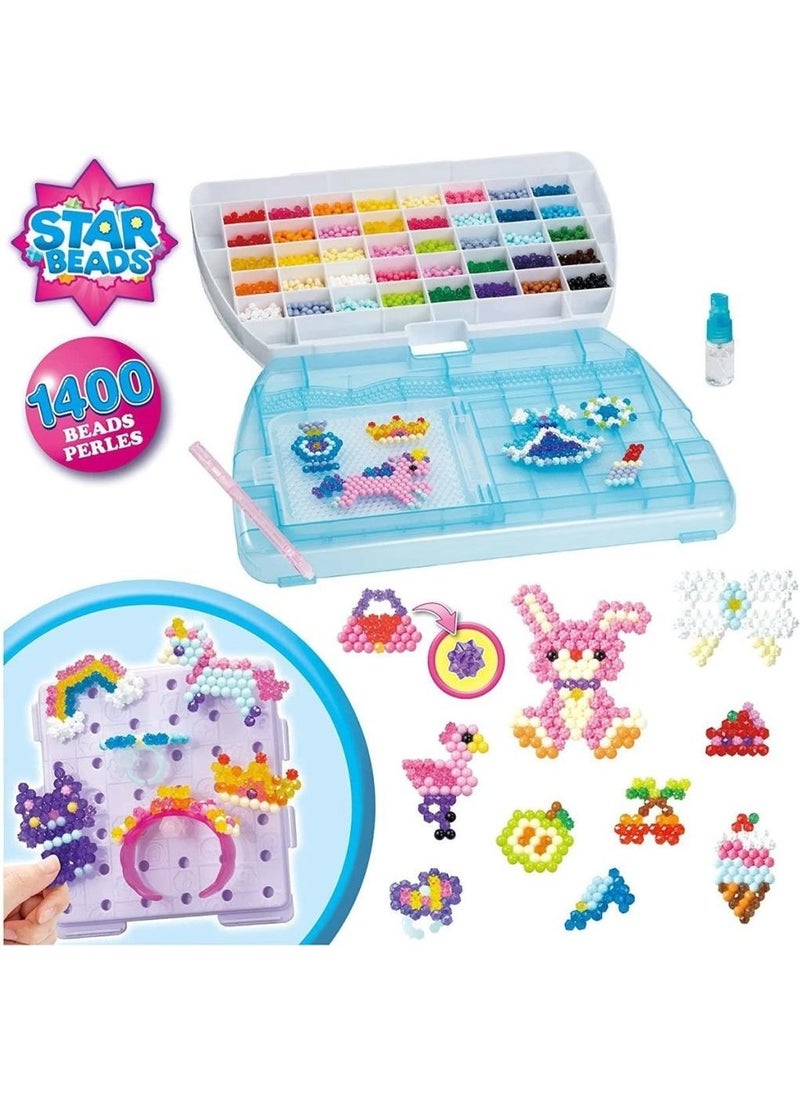 Clementoni - 31914 Aquabeads Deluxe Set with Bag 1400 Pieces +4 Years - Image 1