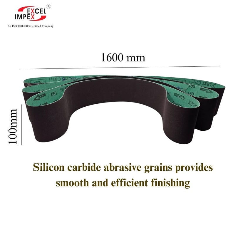 EXCEL IMPEX Excel Glass Grinding Belt Set of 5 (180Grits) For Smooth Polishing, Grinding - Image 5
