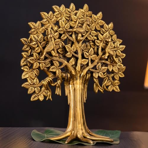 The Advitya Brass Kalpavriksha Tree|Festive Decor Diwali Gift Home Decoration Item for Living Room |Showpiece Decorative Item|Diwali Decoration Item|House Warming Gift|Show Piece|(12in.) - Image 5