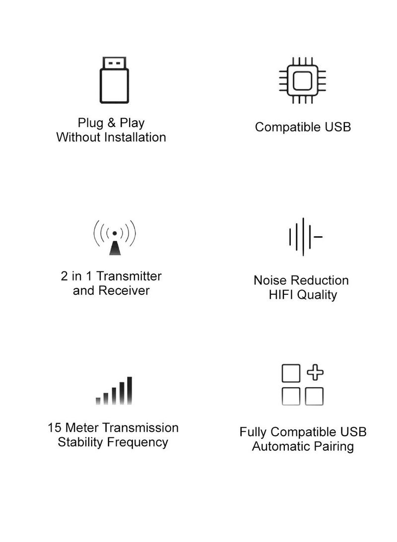 USB Bluetooth Adapter Dongle T10 50 Wireless Transmitter Receiver Compatible with Windows 10 8 7 XP Ideal for Headsets Speakers Keyboards and Mice - Image 2