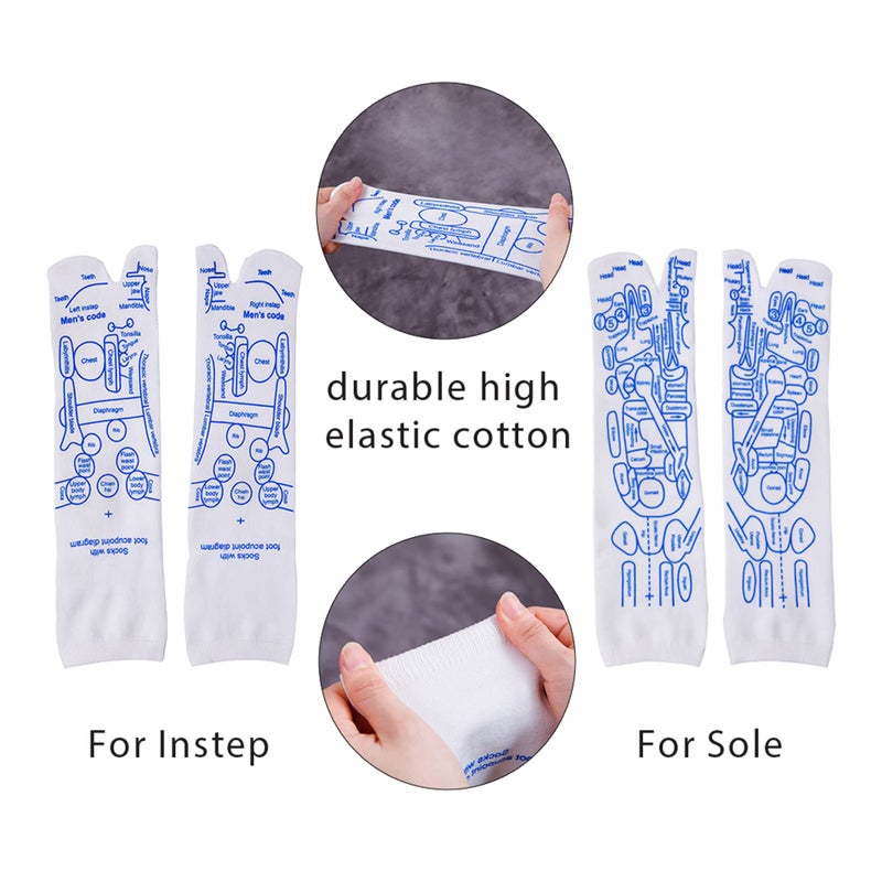 Broman Reflexology Socks with Acupressure Pen with Gua Sha End,Foot Pain Relief Remedy,Men's Size - Image 2