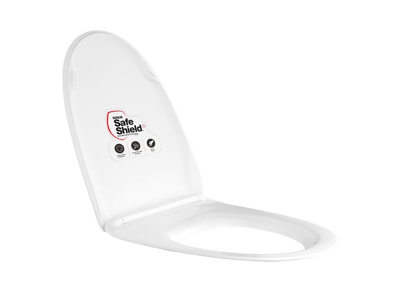 KOHLER REACH (Round) Antimicrobial, Quiet Close UF toilet Slim Seat Cover (White) - Image 5