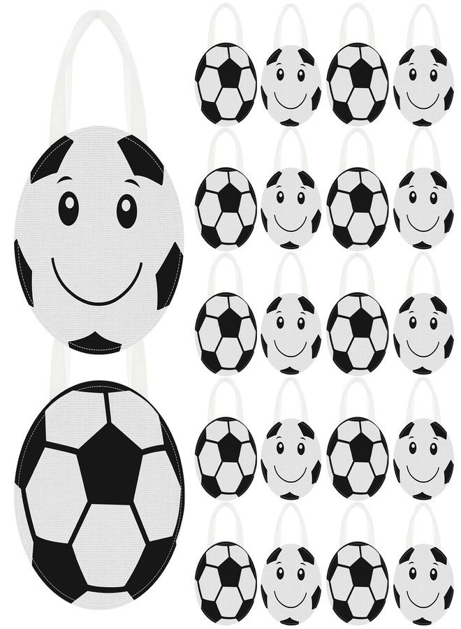 Maxdot 24 Pcs Soccer Party Favor Bags Soccer Themed Party Gift Bags with Handles Non Woven Goodie Bag Treat Candy Bag for Kids Adults Sports Birthday Supplies - Image 1