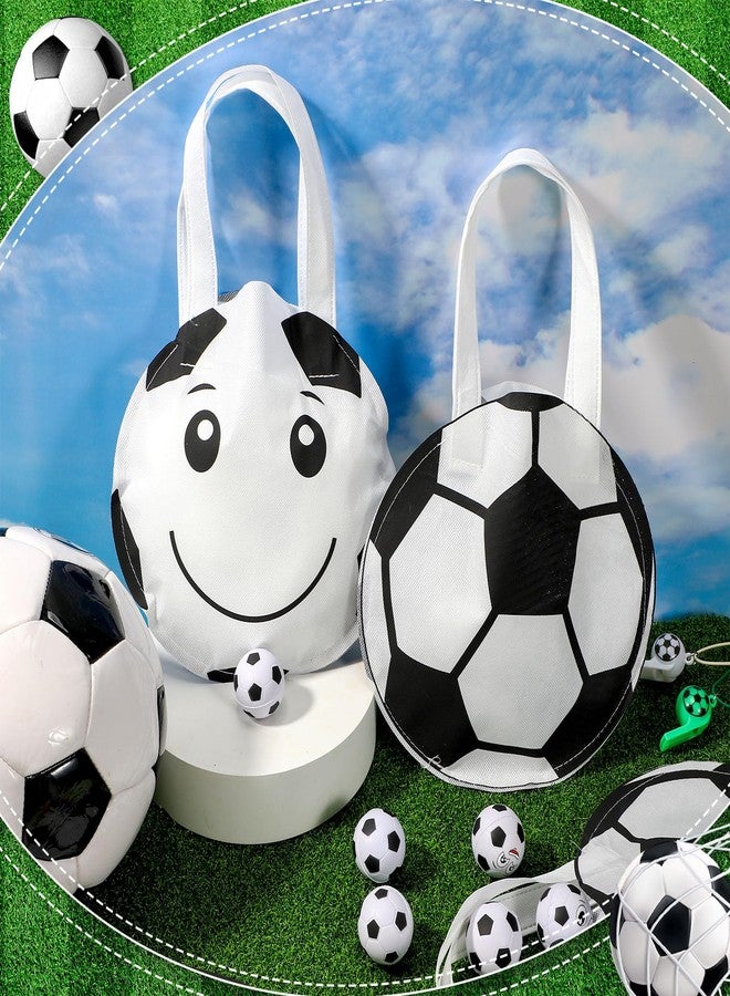 Maxdot 24 Pcs Soccer Party Favor Bags Soccer Themed Party Gift Bags with Handles Non Woven Goodie Bag Treat Candy Bag for Kids Adults Sports Birthday Supplies - Image 4