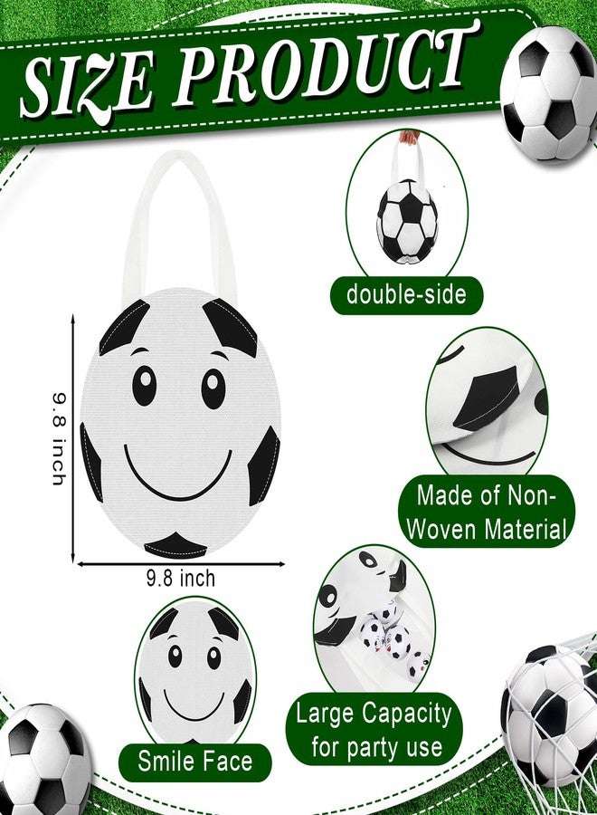 Maxdot 24 Pcs Soccer Party Favor Bags Soccer Themed Party Gift Bags with Handles Non Woven Goodie Bag Treat Candy Bag for Kids Adults Sports Birthday Supplies - Image 2