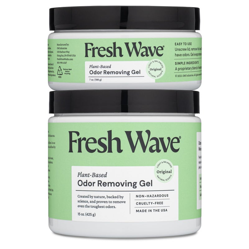 Fresh Wave Odor Removing Gel 15 oz 7 oz Odor Absorbers for Home Safer Odor Relief Natural PlantBased Odor Eliminator Every 15 oz lasts 3060 Days For Cooking Trash Pets