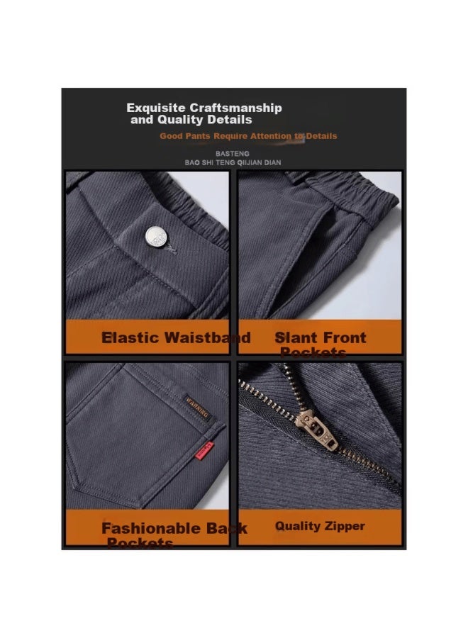 Playboy High-end Casual Pants Men Spring Summer New Elastic Loose Straight Business Trendy Versatile Men's Trousers - Image 4