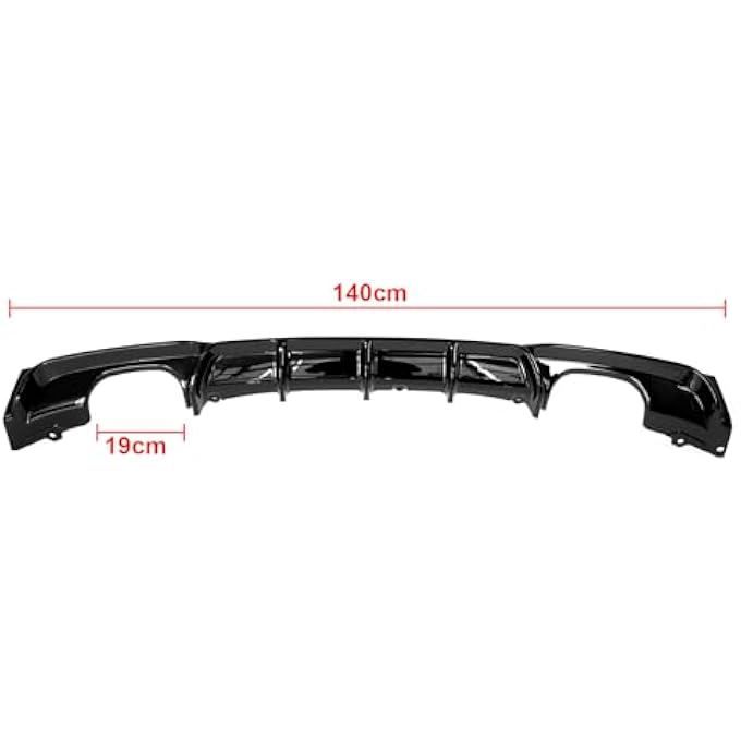 BDBO Rear Diffuser for 2013-2019 BMW 3 Series F30 F31 328i 330i MT MP M-Sport Rear Bumper Lower Lip,Glossy Black Diffuser,Double Side Dual Out - Image 2