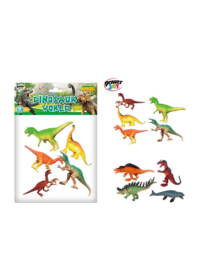 Power Joy Animal Worldz Dinosaur 6 Inch 4 Pcs