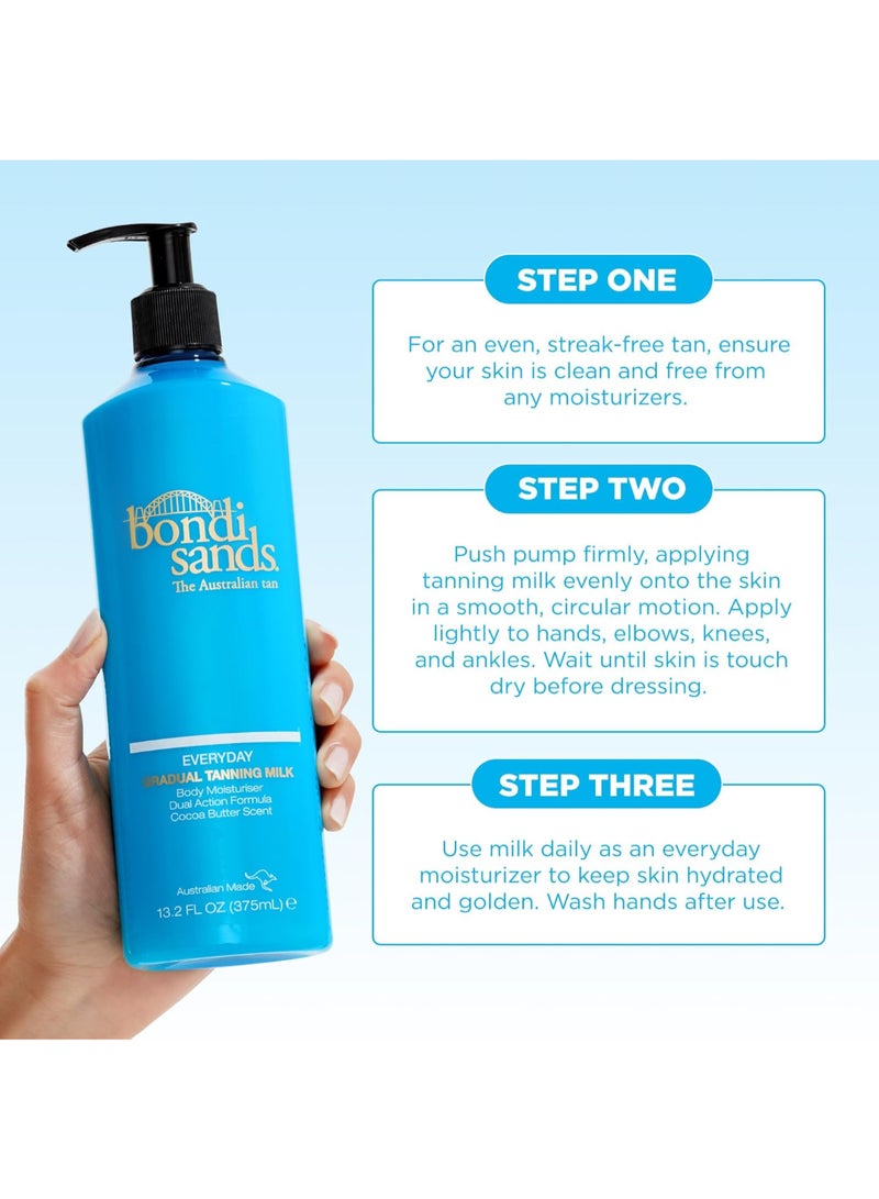 BONDI SANDS Daily Gradual Tanning Milk with Moisturizing Shea Butter - Builds a Natural, Sunkissed Glow Over Time, Suitable for All Skin Tones (375 ml) - Image 3