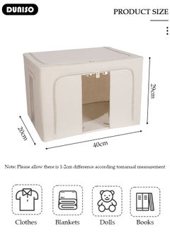 DUNISO 2 PCS Clothes Storage Bag, Collapsible Closet Storage Box with Clear Window, Stackable Foldable Closet Container Organizer with Lids Handle Double and Zippers, Closet Storage Bin for Comforters, Blankets, Bedding  - Image 4