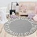 HEBE ABC Alphabet Kids Rug for Nursery Bedroom Playroom 4x4ft Round Educational Baby Play Rug Crawling Mat Large - Image 2