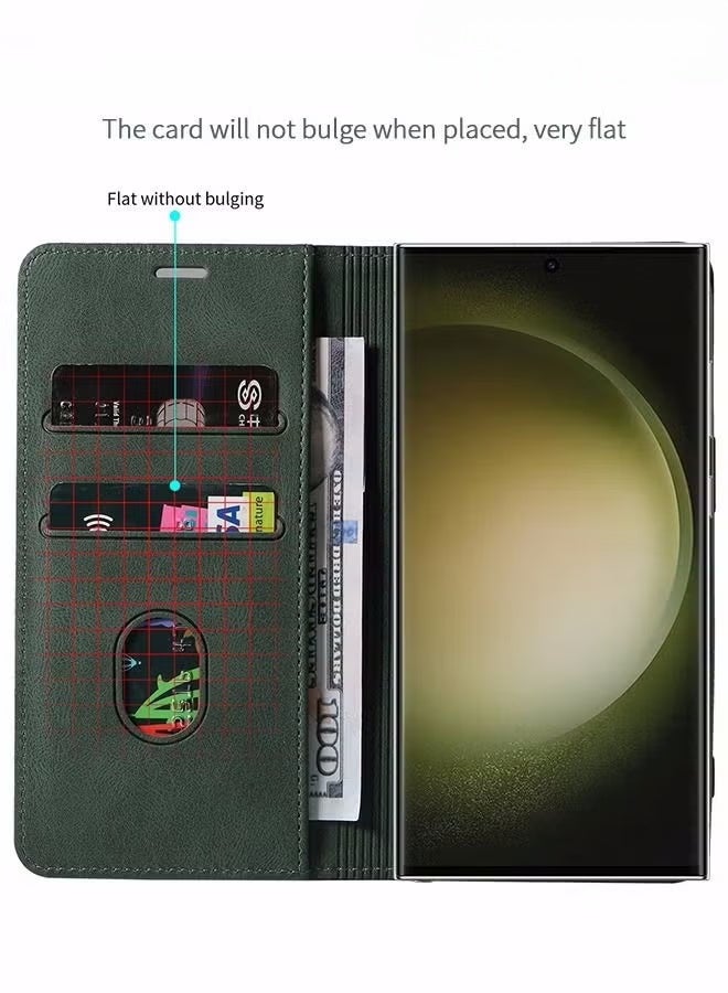 For Samsung Galaxy S24 Ultra Case,Luxury Leather Wallet Cover, Leather Wallet Case Classic Design with Card Slot and Magnetic Flip Flip Folding Case for Galaxy S24 Ultra Phone Shell 6.8'' Case - Image 5