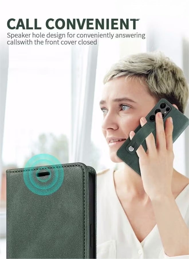 For Samsung Galaxy S24 Ultra Case,Luxury Leather Wallet Cover, Leather Wallet Case Classic Design with Card Slot and Magnetic Flip Flip Folding Case for Galaxy S24 Ultra Phone Shell 6.8'' Case - Image 3