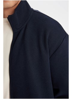 DeFacto Man Tricot Standart Fit Mock Turtle Neck Cardigan  - Image 4