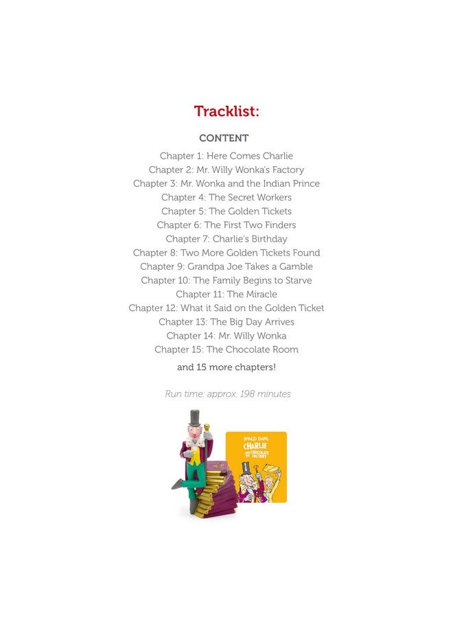Tonies Tonies Willy Wonka Audio Toy Figurine from Roald Dahl's Charlie and The Chocolate Factory  - Image 4