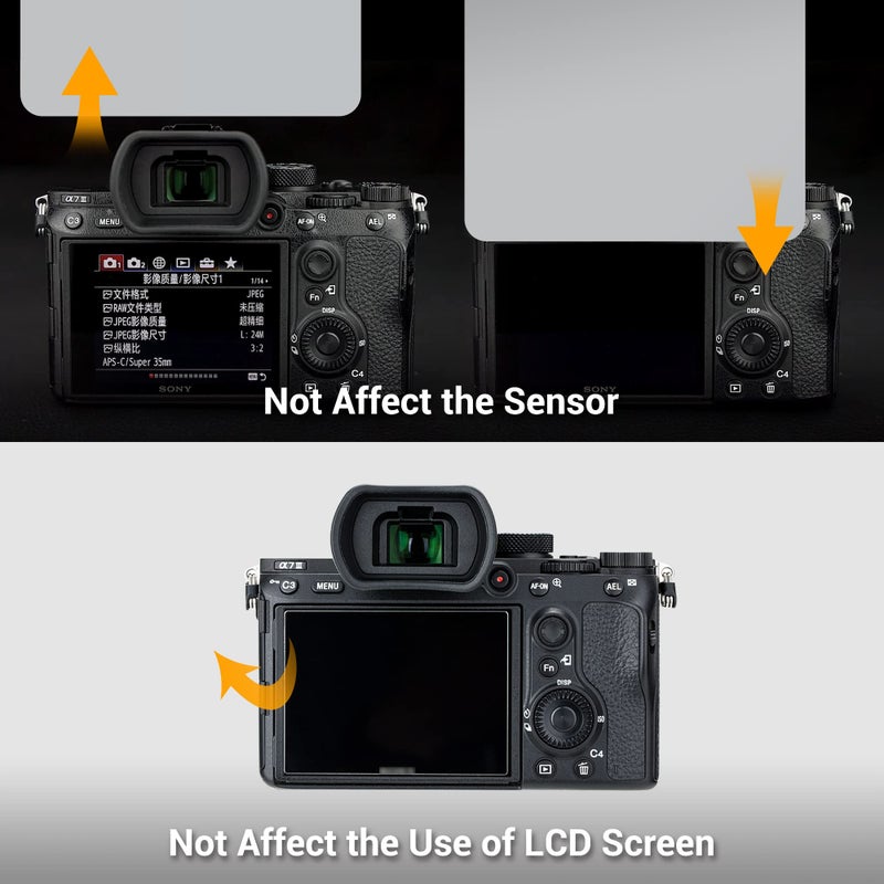 Kiorafoto Soft Silicon Camera Viewfinder Eyecup Eyepiece Eyeshade for Sony A7RIV A7RIII A7III A7SII A7RII A7II A7S A7R A7 A9II A9 A58 A99II Eye Cup Protector Replaces Sony FDA-EP18 FDA-EP16 FDA-EP15 - Image 5