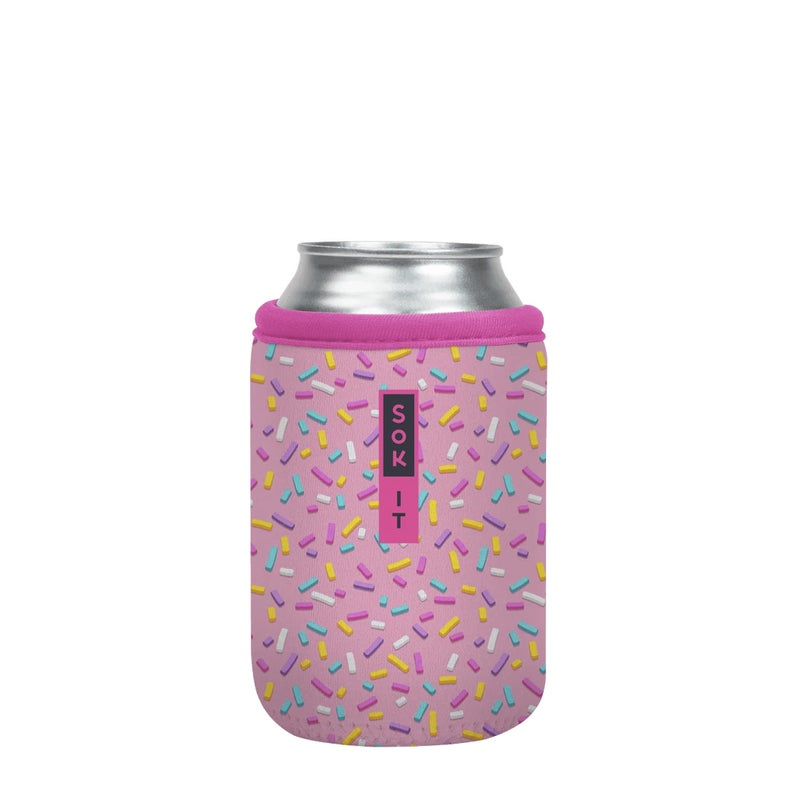 Sok It Can Sok Sleeve for Beer & Soda Insulated Neoprene Cover (Sweet Sprinkles  12oz Can Sleeve) - Image 1