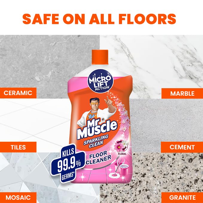 Mr Muscle Mr. Muscle Floor Cleaner - Floral Perfection, 1L Bottle - Image 5