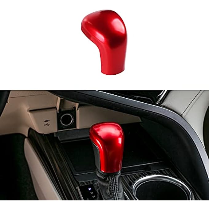 ريحني CKE لتويوتا كامري 2023 2022 2021 2020 2019 2018 لإكسسوارات تويوتا كورولا أفالون 20192023 سيارات رياضية أوتوماتيكية غطاء مقبض ناقل الحركة غطاء الحماية الأحمر - Image 2