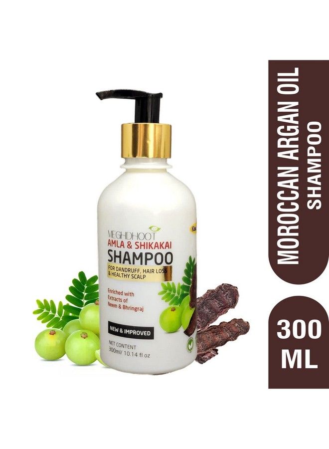 Meghdoot Amla And Shikakai Shampoo 300Ml Enriched With Extracts Of Neem And Bhringraj For Oily Dandruff Hair Loss And Healthy Scalp New Improved Deep Cleaning For Root To Tip (Pack Of 1) - Image 4