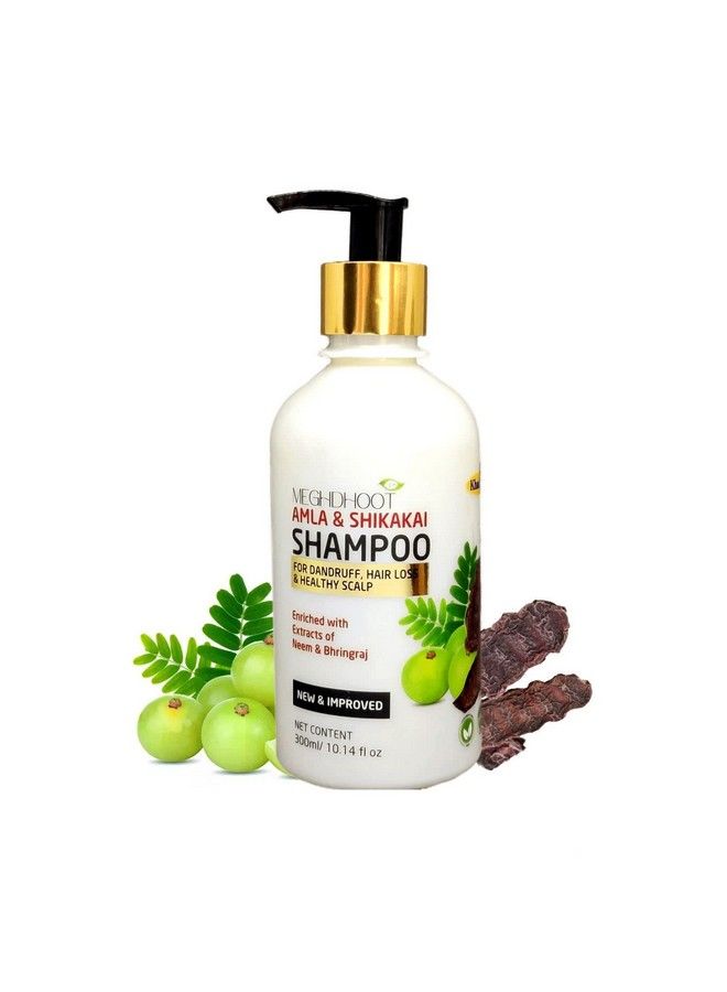 Meghdoot Amla And Shikakai Shampoo 300Ml Enriched With Extracts Of Neem And Bhringraj For Oily Dandruff Hair Loss And Healthy Scalp New Improved Deep Cleaning For Root To Tip (Pack Of 1) - Image 2