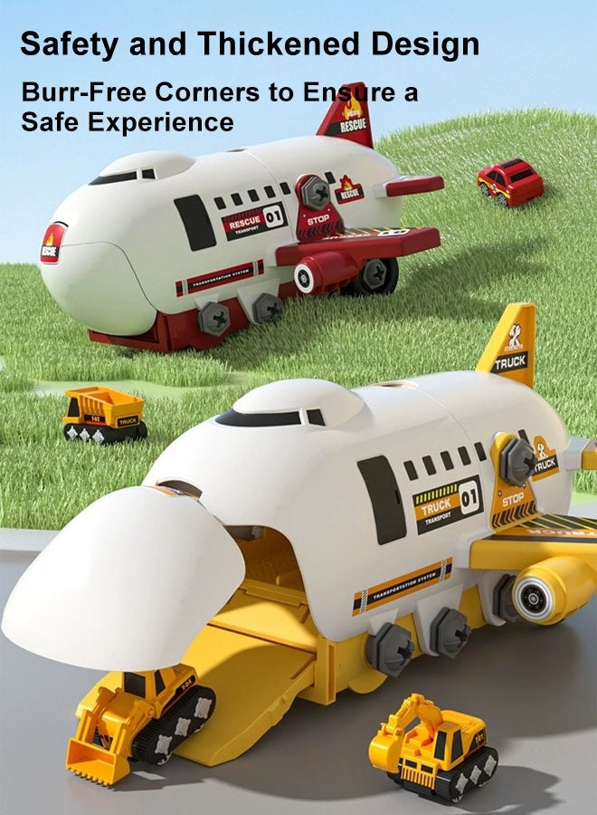 Airplane Toy,  Airplane Model, Airport Playset with Toy Airplanes，Kids Parking Lot Toy alloy Deformation, Airport Vehicles And Accessories For Kids, Diy Sliding Track Aircraft-borne Engineering Vehicle Set, Transport Cargo Airplane Car Game Set, Puzzle Toys Simulation For Children，Great Gift for Boys and Girls - Image 5
