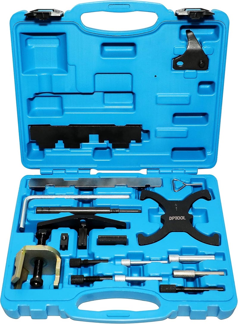 DPTOOL Engine Timing Kit Compatible with Ford Mazda Camshaft Flywheel Locking Tools 1.4 1.6 1.8 2.0 Di/TDCi/TDDi ECOBOOST 1.6 Ti-VCT 1.5/1.6 VVT 2.3L 2.5L Cam Holding Tool 303-1097 303-1550 303-1556 - Image 1
