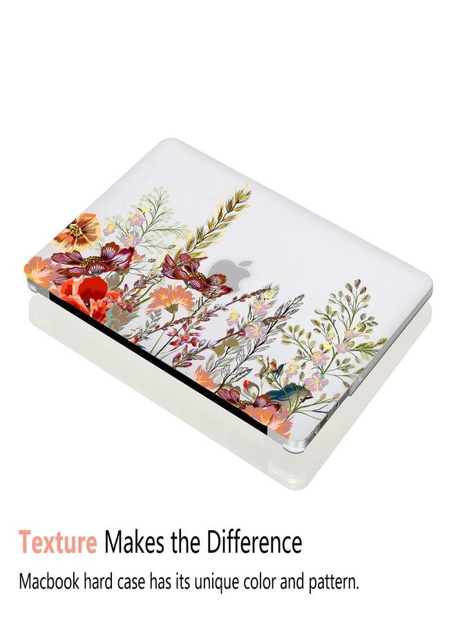 iDonzon حقيبة كمبيوتر محمول من iDonzon لجهاز MacBook Air مقاس 15 بوصة، طراز M3 A3114 M2 A2941، إصداري 2023 و2024، مزودة بشاشة Liquid Retina وميزة Touch ID، بغطاء صلب شفاف غير لامع ثلاثي الأبعاد وغطاء لوحة مفاتيح، بنقشة زهور الحقل. - Image 4