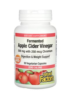 natural Factors Fermented Apple Cider Vinegar 500 mg 90 Veggie Capsules  - Image 1