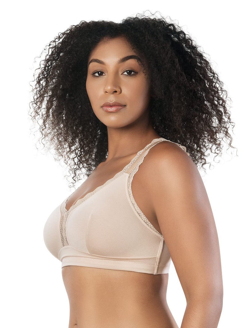 PARFAIT Dalis P5641 Women's Full Busted and Curvy Wire Free Bralette-Bare-32F - Image 3