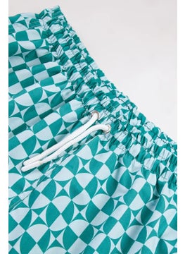 Gold Class Kidswear Geometric Shape Printed Drawstring Lined Boys Swim Shorts  - Image 4