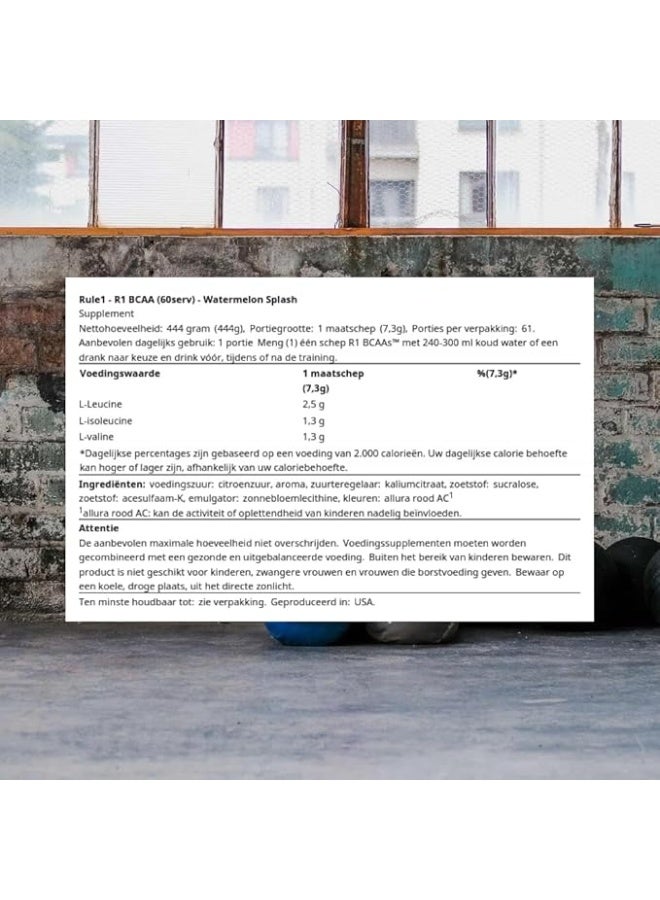 Rule 1 Proteins Rule One Bcaa 60 Serving Watermelon Splash - Image 2