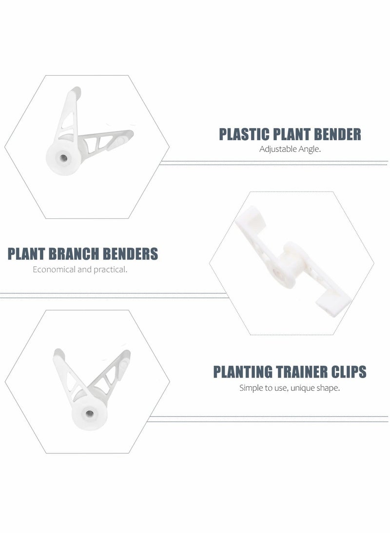 SOLARAE Plant Branch Bender, 360° Adjustable Training Stem Support Clip Garden Tool for Tomato Branches, Bonsai Styling, (30pcs, White) - Image 2