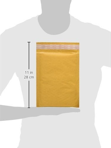 EcoSwift 25 EcoSwift Size #DVD 6.5 x 9 Kraft Bubble Mailers Self Sealing Bulk Padded Shipping - Image 3