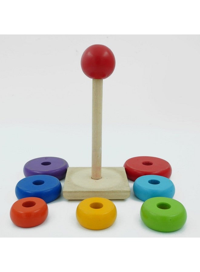 Tantrums Preschool Wooden Rainbow Ring Stacker for Kids to Develop Eye Coordination | Fun Learning Toy | Puzzle for Concentration - Image 3