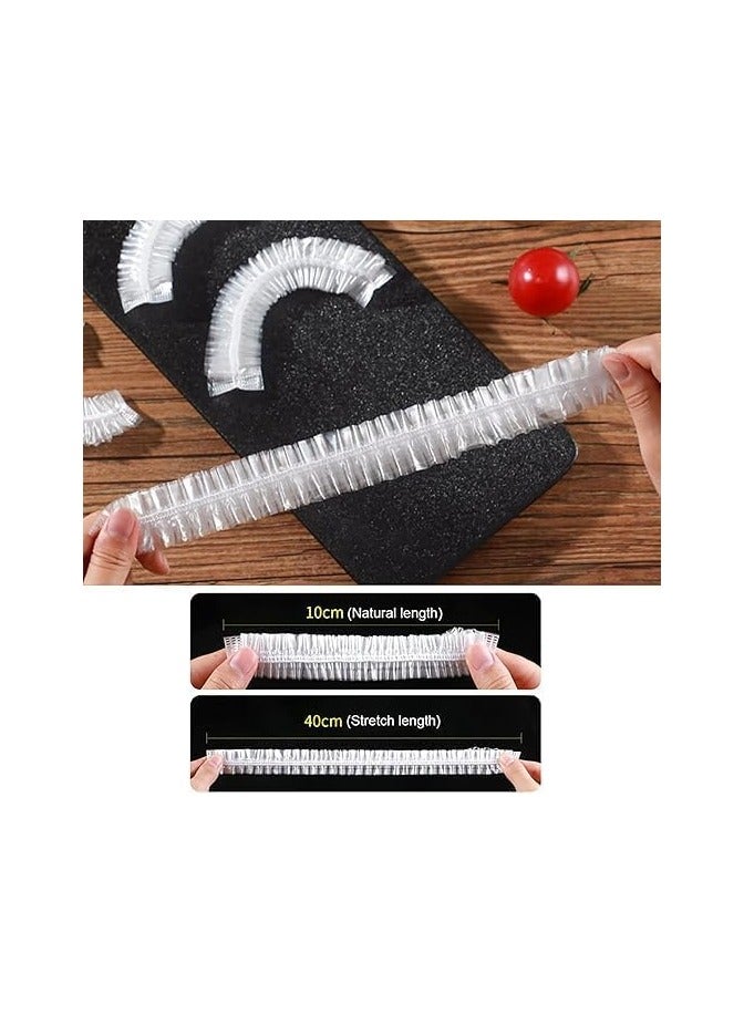 اكياس حفظ الطعام الطازجة للاستعمال مرة واحدة، اغطية مرنة لتخزين الطعام، اغطية اوعية بلاستيكية قابلة للتمدد، اكياس تغليف عالمية للمطبخ للاطباق والاطباق والاوعية، اغطية محكمة الغلق لتخزين الطعام، 200 - Image 3