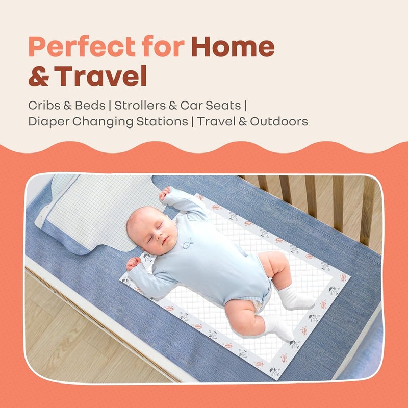 R for Rabbit HygoMat Baby Disposable Changing Mats - 60x60 cm, Pack of 30, Super Absorbent Leak-Proof Underpads - Image 3