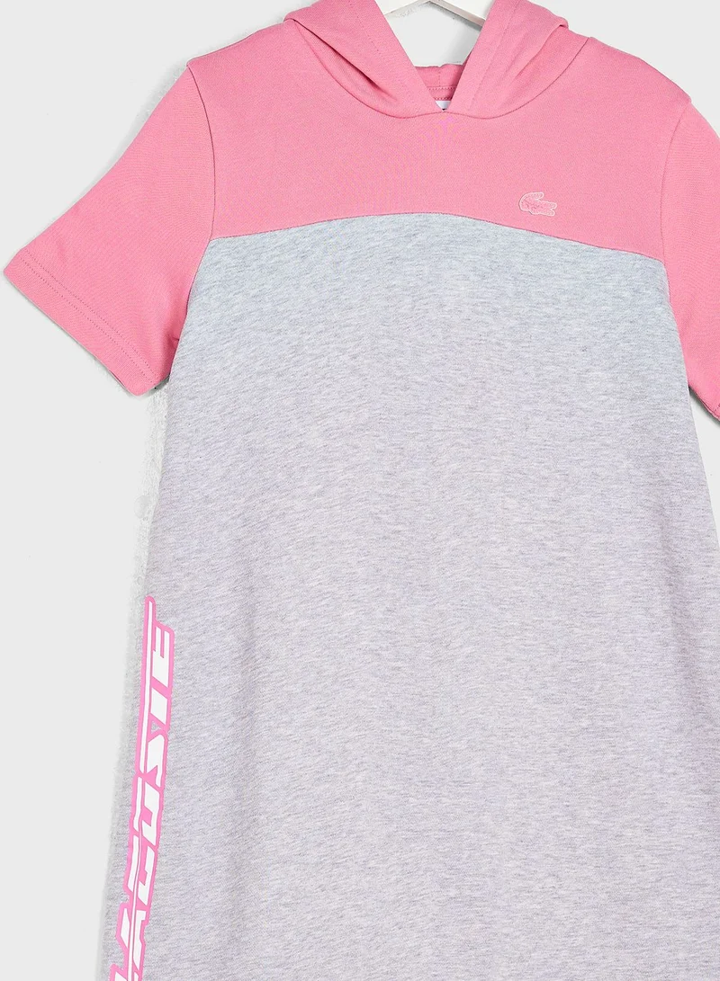 LACOSTE Kids Color Block Dress