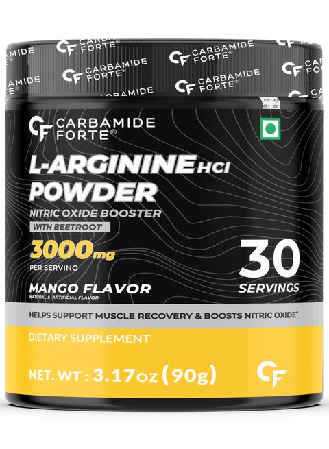 Carbamide Forte L Arginine Powder Supplement 3000mg | Pre-workout for men & women | L Arginine Supplement| Beet Root Powder - AlpMango- 90g