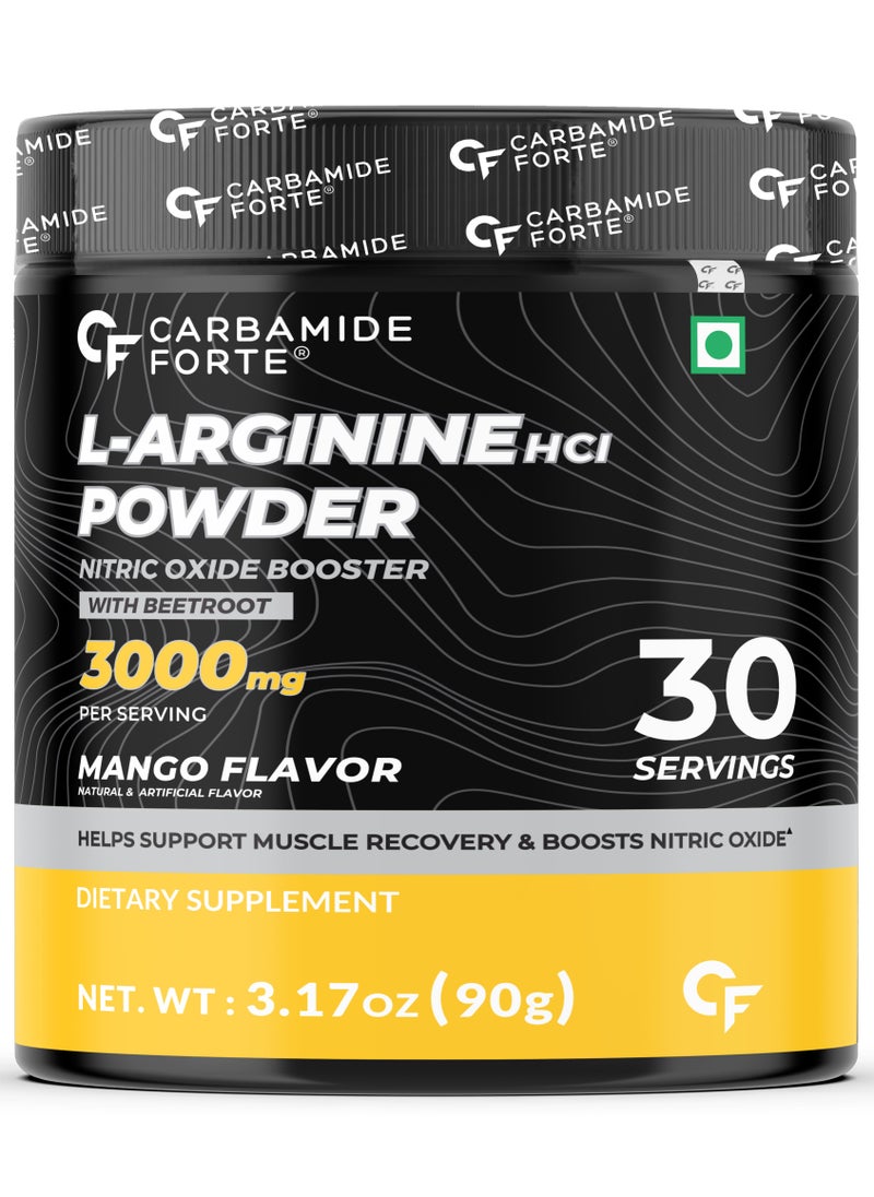 CARBAMIDE FORTE - Carbamide Forte L Arginine Powder Supplement 3000mg | Pre-workout for men & women | L Arginine Supplement| Beet Root Powder - AlpMango- 90g - Image 1
