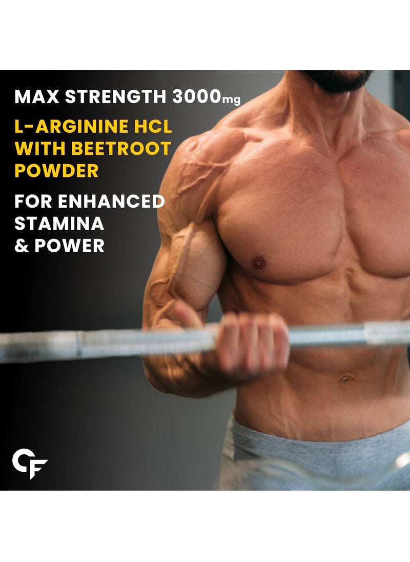 CARBAMIDE FORTE - Carbamide Forte L Arginine Powder Supplement 3000mg | Pre-workout for men & women | L Arginine Supplement| Beet Root Powder - AlpMango- 90g - Image 1