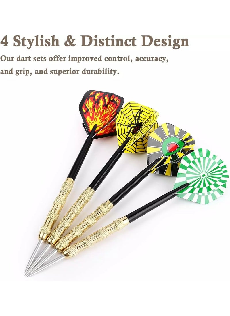 KCDMBUE 12 PCS Professional Metal Darts Set, Steel Tip Darts for Dartboard with Brass Barrels, Flights, Dart Tool & Storage Case, Precision Darts Kit for Adults  - Image 4