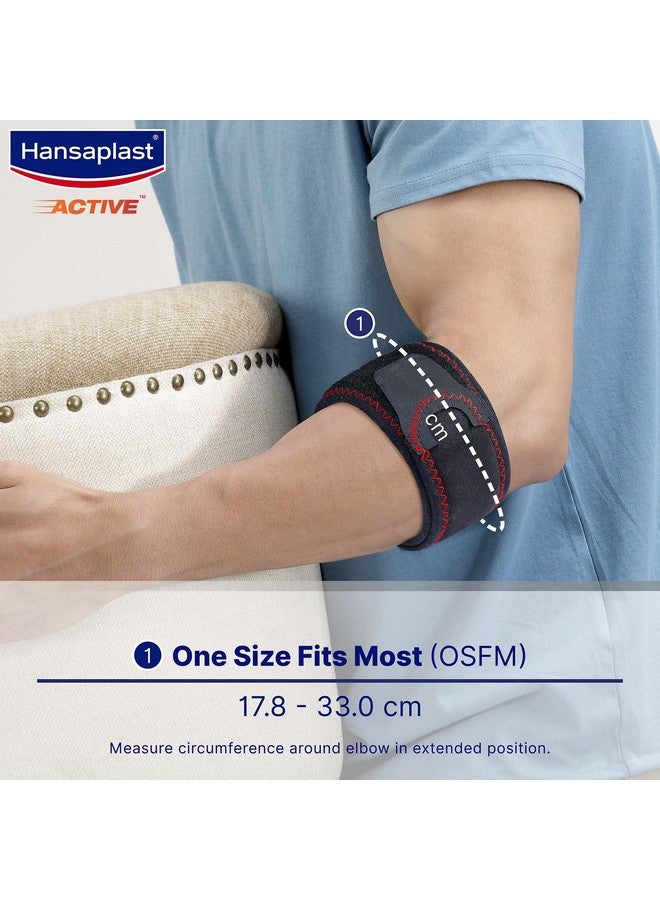 Hansaplast Active Tennis Elbow Support for Men & Women | 1 Unit | One Size Fits Most | Elbow Brace with visible Pressure Pad for Long Lasting Pain Relief | Skin Friendly Elbow Band/Guard with Adjustable Strap for Custom Fit | Tennis, Badminton, Cricket, Gym, Workout - Image 4